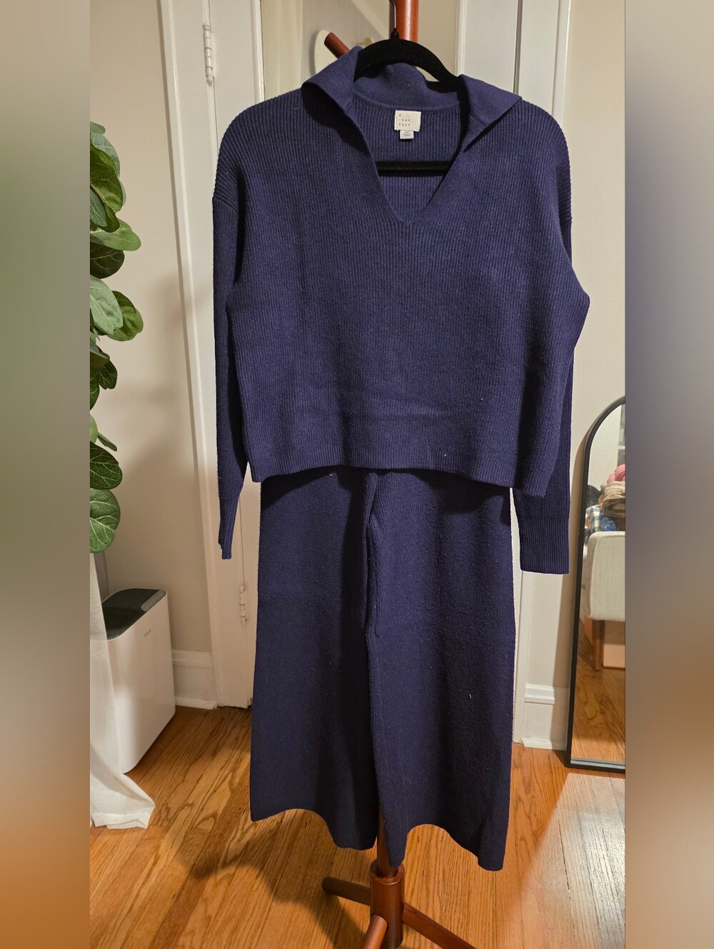 a new day Navy Knit Sweater Set